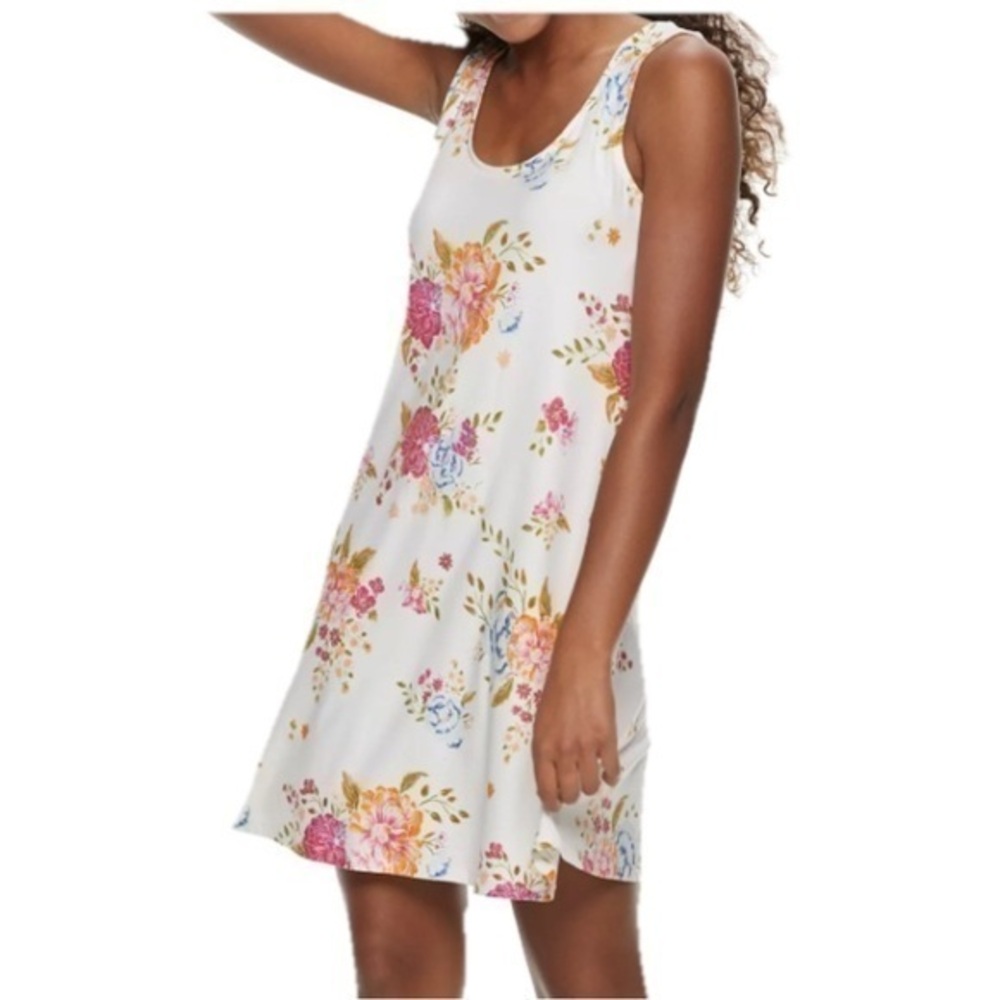 NWT Mudd Sleeveless Floral Dress Super Soft Size Small New Wedding Guest Outing